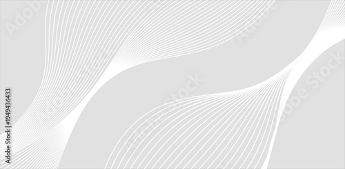White Abstract Flowing Line Minimal Background