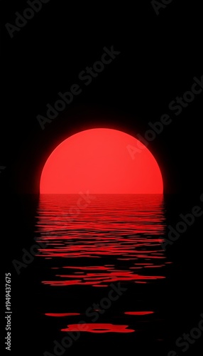 Beautiful sunset clouds reflect orange and gold light over the calm sea horizon during a peaceful summer evening