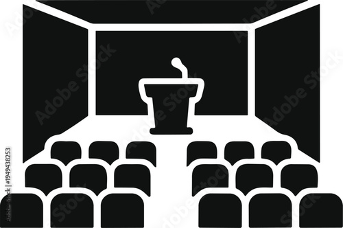 Icon of stage podium