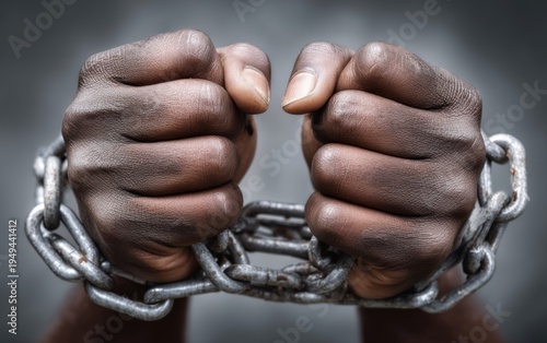 Hands Breaking Chains Symbolizing Personal Independence
