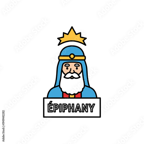 Epiphany Vector Icon of a Wise Man vector illustration