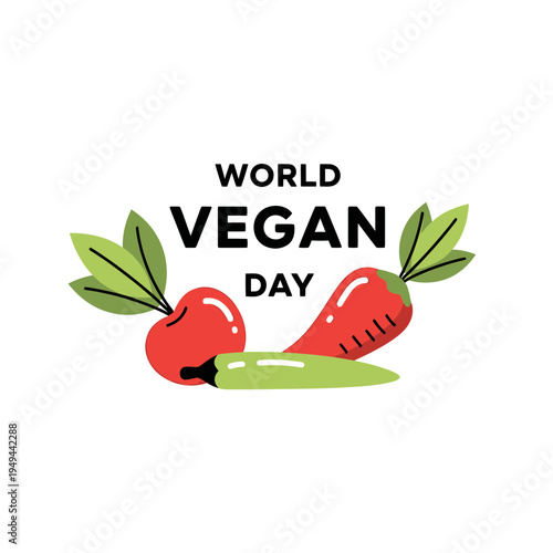 World Vegan Day Vegetable Design vector illustration