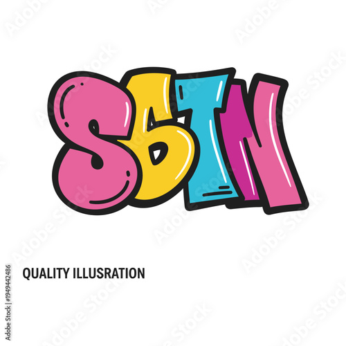 Seth Graffiti Lettering Design vector illustration