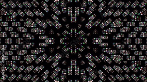 3D animation beautiful video colorful abstract bright light energy 4K of smooth lines waves glittering light effect on round shape in center, black background