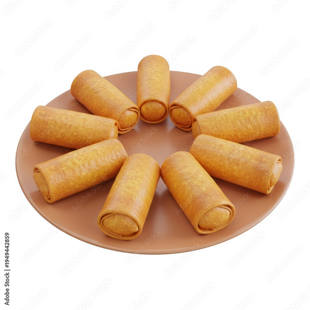 Fototapeta premium Cinnamon sticks and cinnamon cookies isolated on a white background