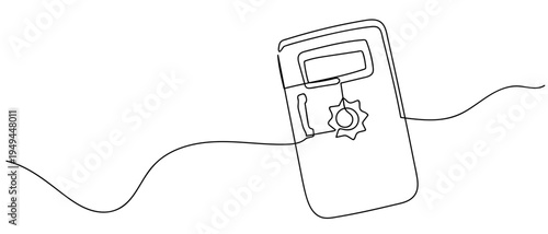 Riot police shield continuous one line drawing and minimalist style isolate outline Editable stroke.