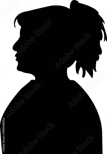a woman head silhouette vector