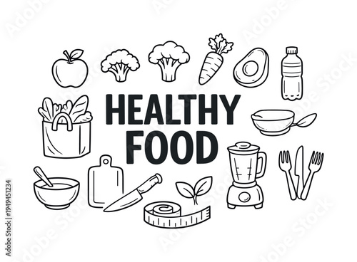 Healthy meal planning and balanced diet lifestyle concept focused on preparing nutritious food, organizing grocery choices and maintaining consistent healthy eating habits