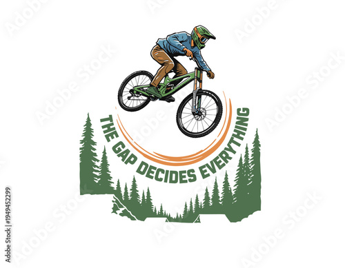 Forest camp artwork. Summer Adventure at the mountain graphic artwork for t shirt and others. Forest explore design. Mountain forest club. Go outside.