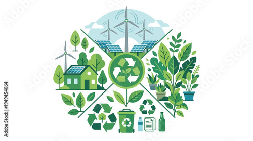 Eco Friendly Green Energy Concept.