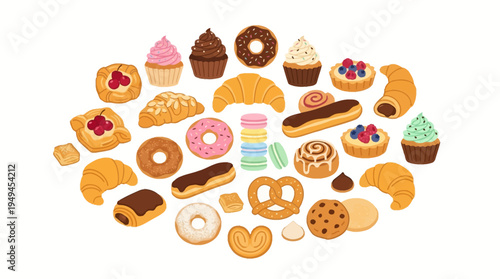 Variety of Sweet Baked Goods.