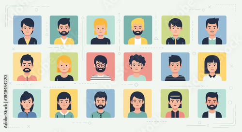 Diverse People Avatars Collection: Men and Women, Various Styles, Flat Design