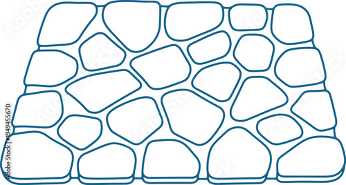 Illustration of a mosaic stone pattern