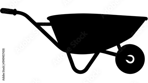 Wheelbarrow construction vector