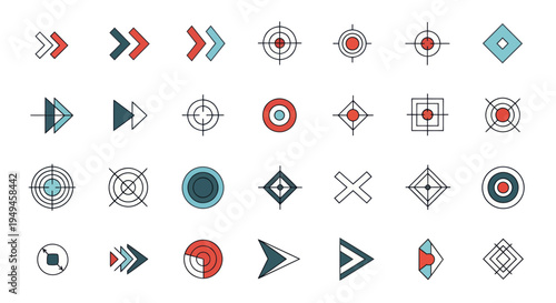 Geometric shapes and symbols icons.