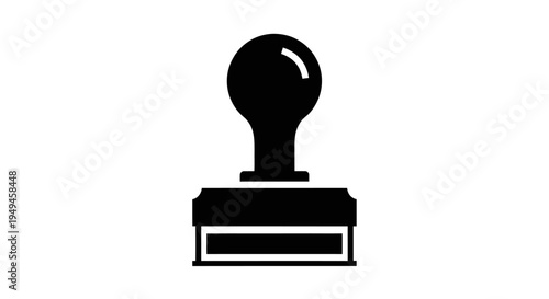 Black Rubber Stamp Office Tool.