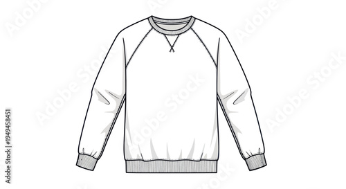 Crew Neck Sweatshirt Front View.