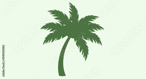 Palm tree silhouette tropical plant.