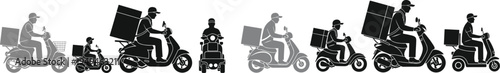 Delivery scooter vehicles for efficient food and package transport