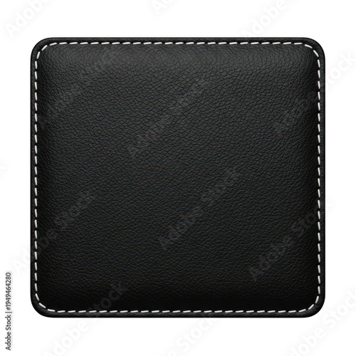 Wallpaper Mural A black leather square with white stitching Torontodigital.ca