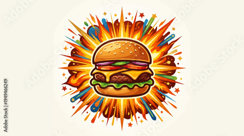 Delicious Classic Cheeseburger with Fresh Ingredients.