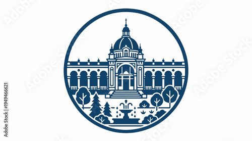 San Francisco City Hall building illustration.