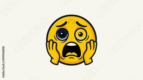 Emoji expressing fear and shock with wide eyes and open mouth.