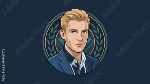 Professional Man with Blond Hair in Business Attire.