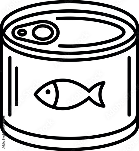  canned fish icon vector illustration