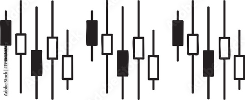 Candlestick chart patterns for stock market analysis and trading