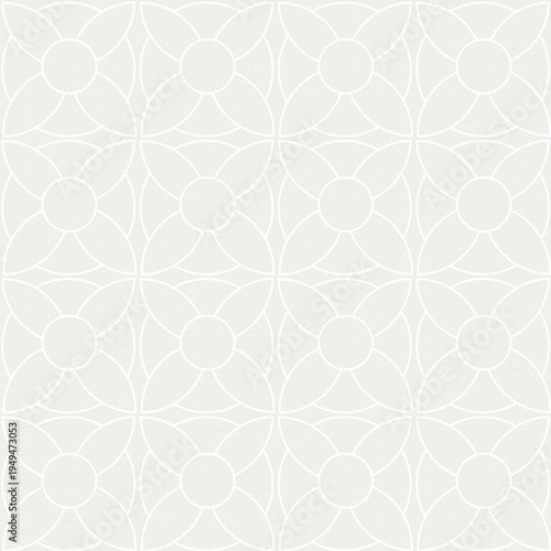 Elegant embossed geometric flower pattern in white tones. Luxury seamless background with subtle texture perfect for wallpapers, interior design, packaging and minimal graphics.