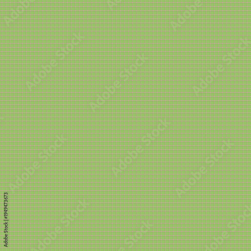 Seamless minimalist grid pattern with thin pink lines on green background. Simple geometric repeating background perfect for wallpapers, textiles, packaging and digital design.
