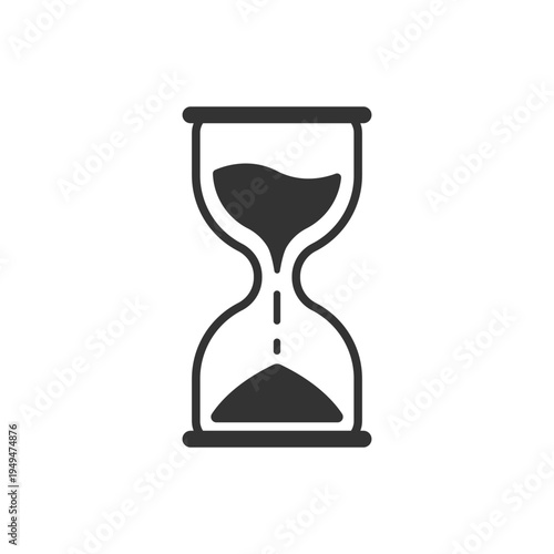 Vector Simple Isolated Hourglass Icon
