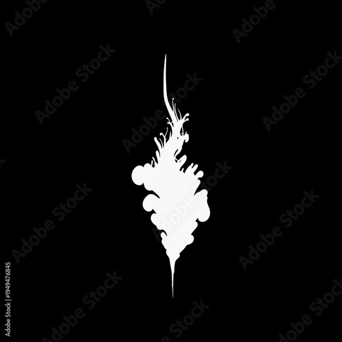 Ink Drop in Water Abstract Shape