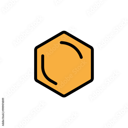 Honey Comb Icon on White Background