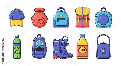 Collection of colorful clocks illustrations for time management and design