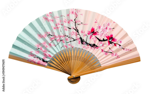 Authentic Japanese Sakura Folding Fan Traditional Craft