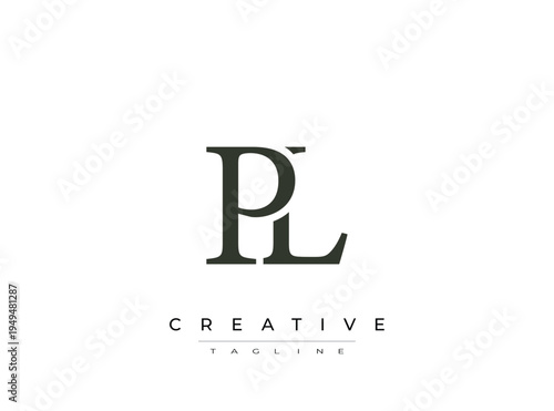 Modern monogram logo template with stylish lettering and elegant design