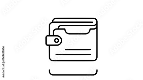 Vertical Wallet Pocket Icon for Digital Payments and Currency