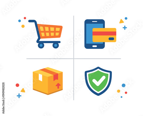 Online shopping and e-commerce convenience in modern digital marketplaces where consumers browse products, make secure payments, and receive purchases efficiently through online