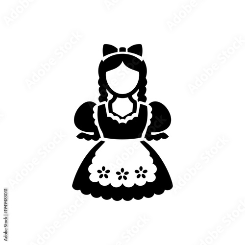 German Bavarian Dirndl Folk Icon