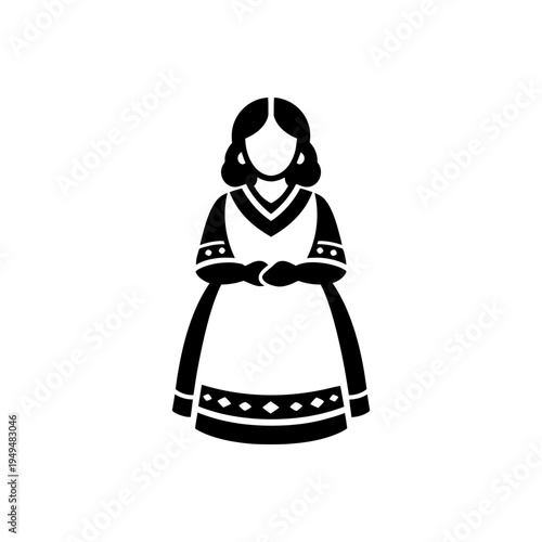 Russian Sarafan Slavic Folk Icon