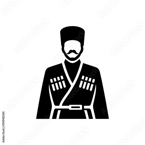 Caucasian Cherkesska Traditional Warrior Icon