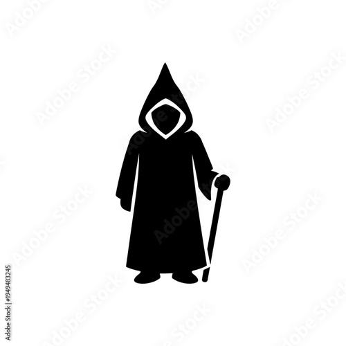 Medieval Monk Hooded Robe Icon