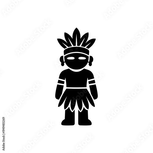 Amazonian Tribal Feathered Costume Icon