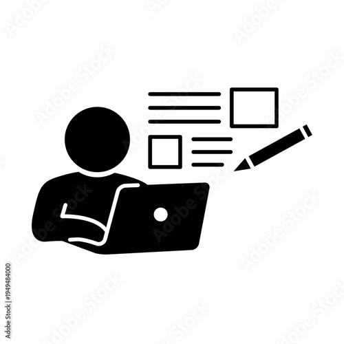 パソコンでブログ記事を書いている人のアイコン