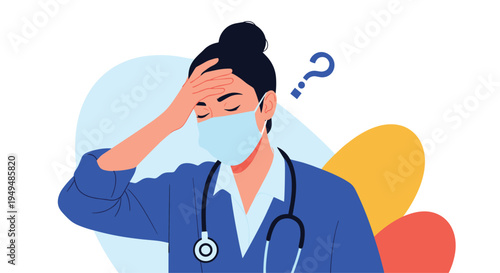 Serene young woman closes her eyes and gently touches her cheeks with both hands to show a state of relaxation and self care.