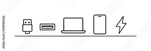 Universal serial bus connectivity enabling reliable data transfer and device charging between computers accessories and digital equipment in modern technology environments, USB