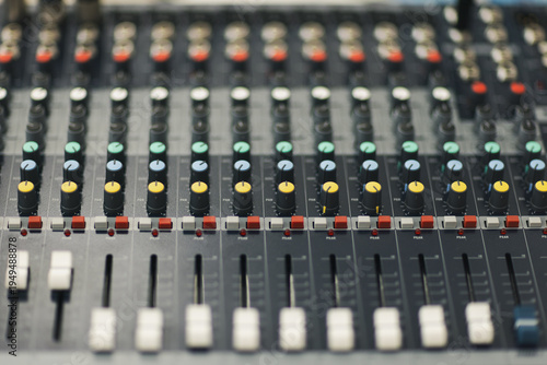 Music engineer. Sound mixer. sound check for concert. live broadcast. Music engineer.