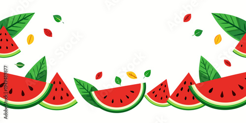 watermelon background vector illustration